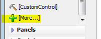 The More item in the UX Data Controls toolbox